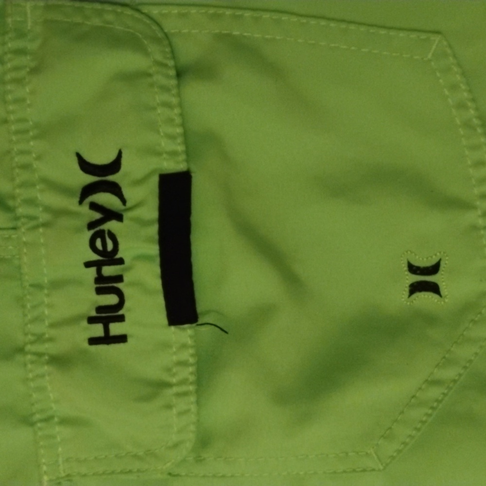 Men's Hurley Green Shorts size M - Picture 3 of 6